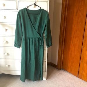 Linen wrap dress